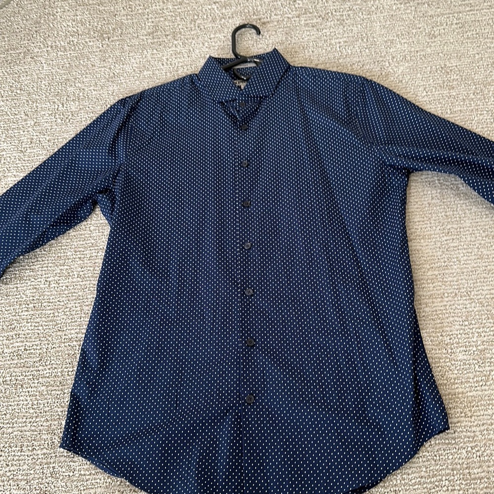 Blue Express Fitted Dress Shirt